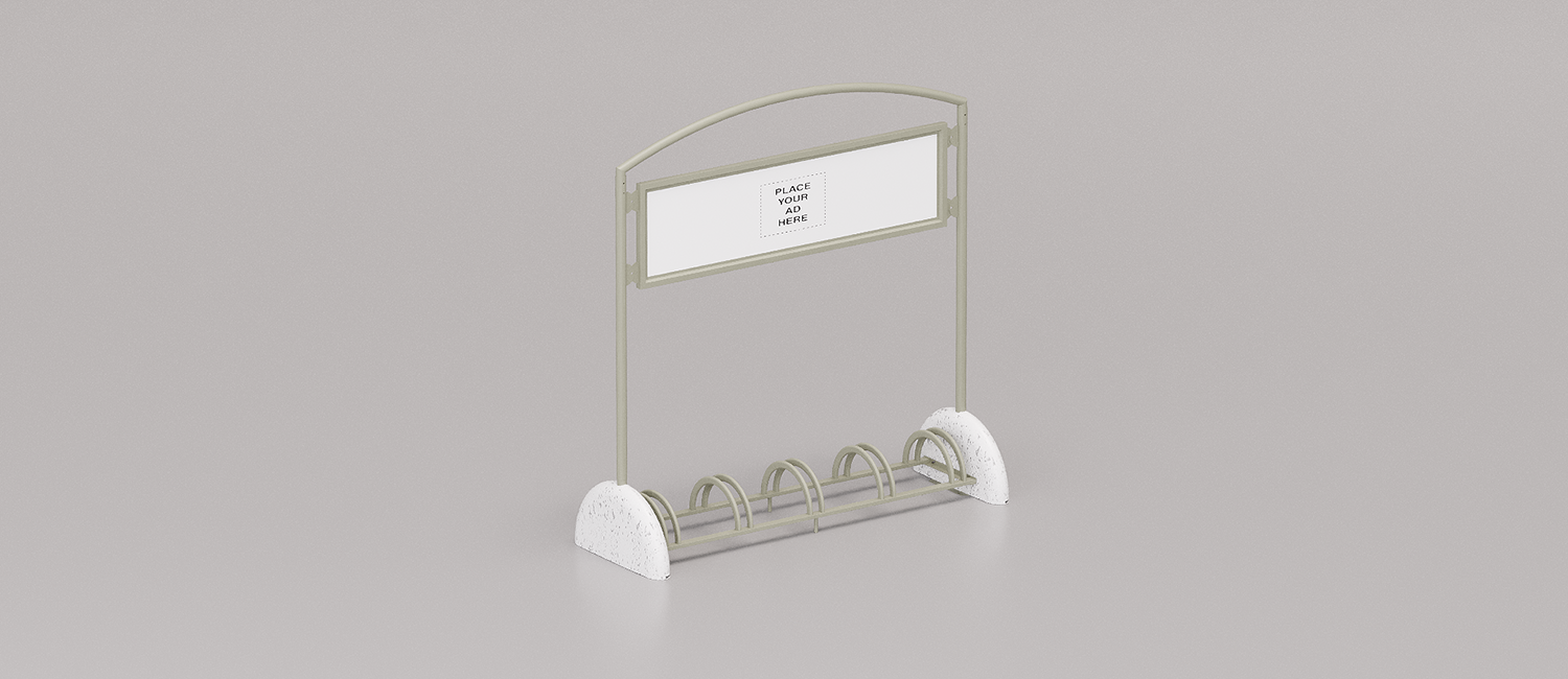 Bicycle stands Pireo Display 5 seats vista 3